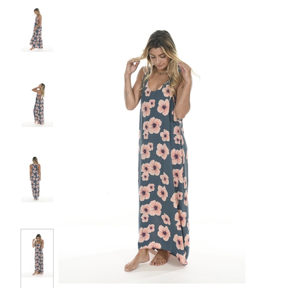 Acacia Honopu Silk Dress Hibiscus